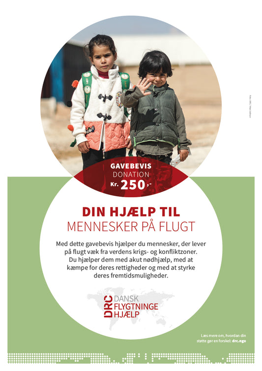 Help for people on the run // Gift certificate DKK 250