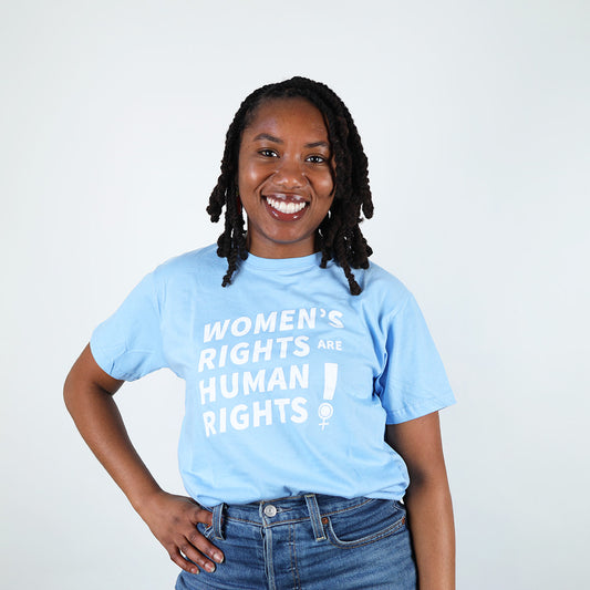 Women's rights are human rights t-shirt blue