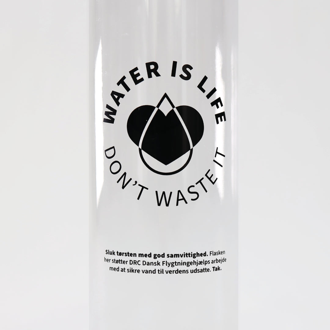 Drinking bottle, Water is life - don't waste it