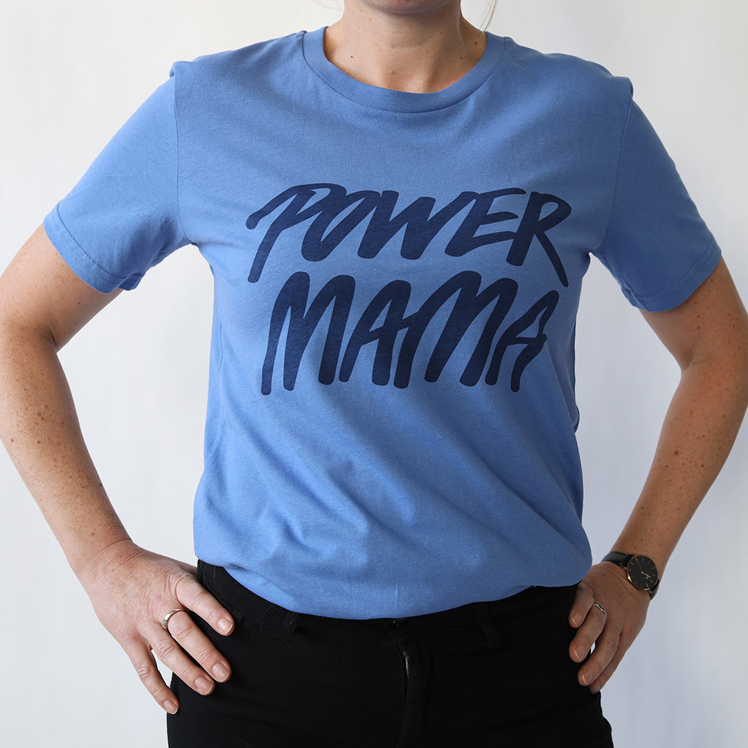 Power Mama T-shirt Blue