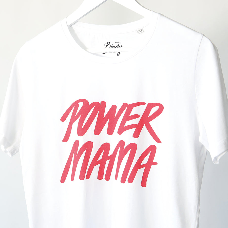 Power Mama t-shirt Hvid/Rød